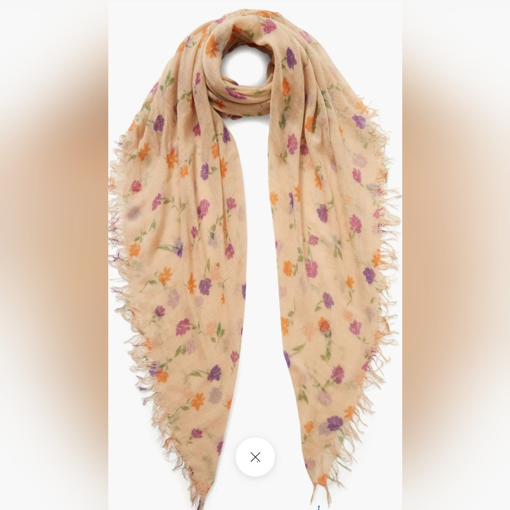 Chan Luu Cashmere And Silk Scarf Valentina Floral New Never Opened